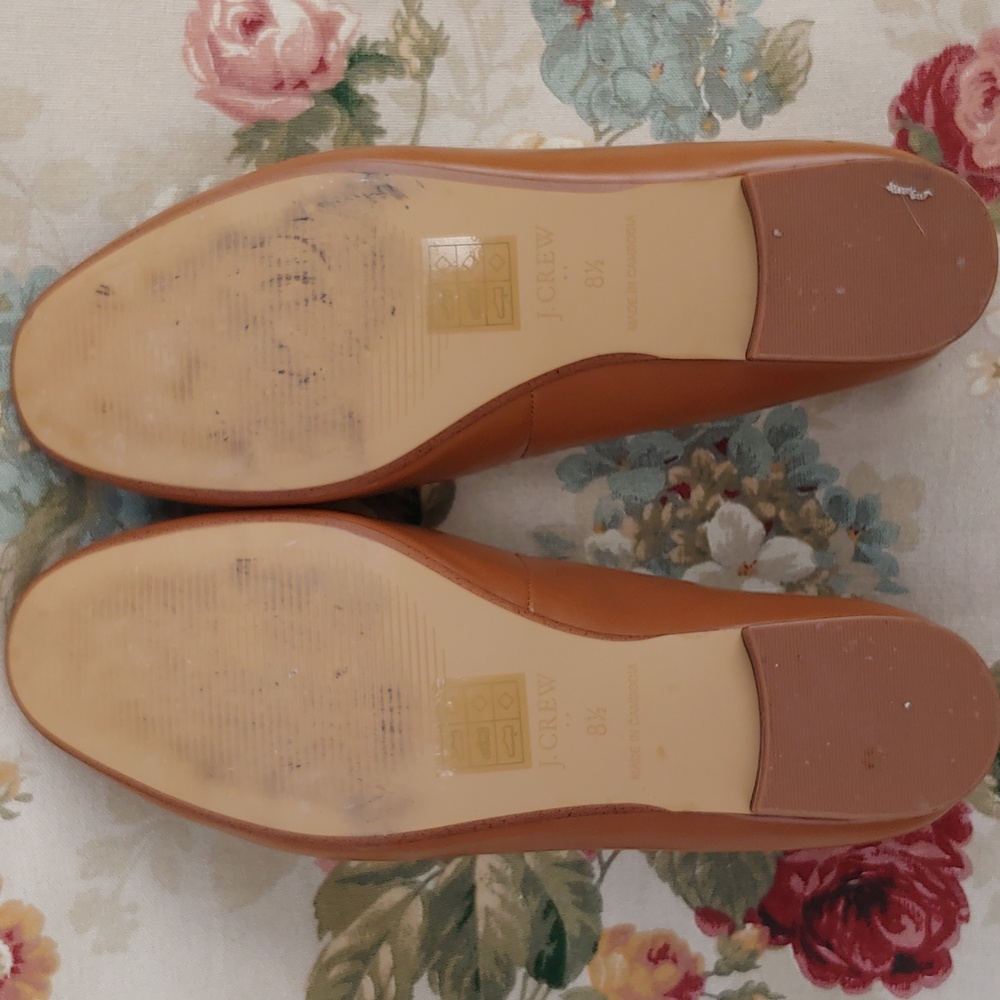 J. Crew Factory Women's Tan Loafers With Bow Detail Size 8.5 - Picture 12 of 16